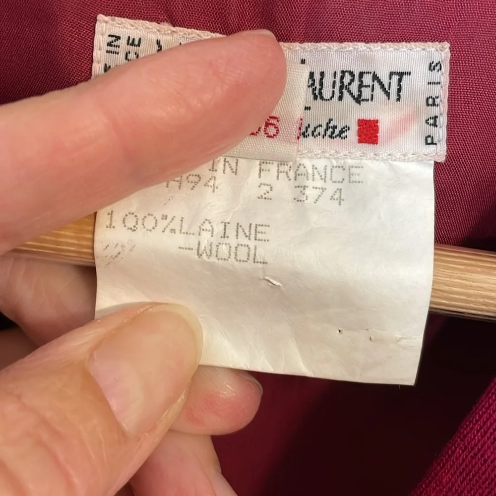 Yves Saint Laurent Dress, Vintage YSL Wrap Wool Dress, rive gauche, size 36 - Picture 6 of 10